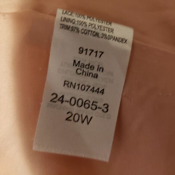 Jessica London Lace Jacket 20W  Pale Peach Lightweight, Lined,  Zip front Dressy - Picture 12 of 13